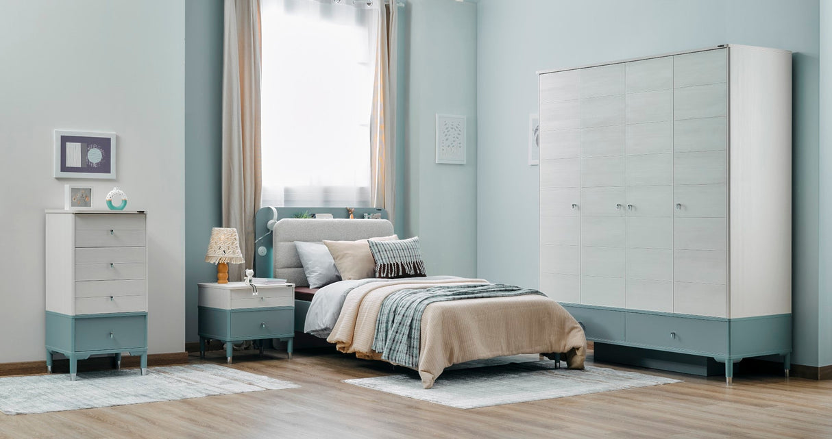 Marin Kids Room Set (Twin Bed & Study Desk & Nightstand) from Furnia - Luna Furniture