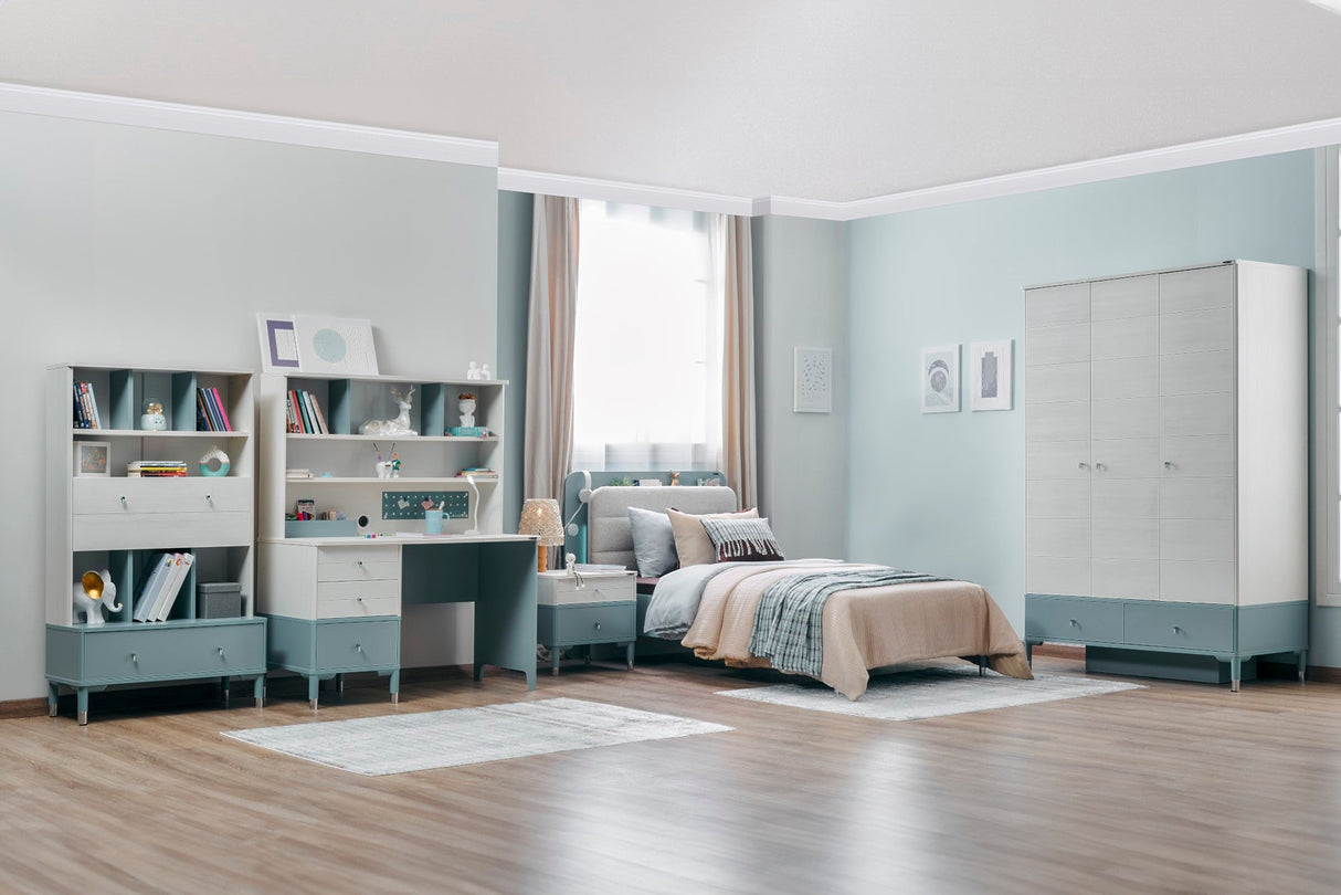 Marin Kids Room Set (Twin Bed & Study Desk & Nightstand) from Furnia - Luna Furniture