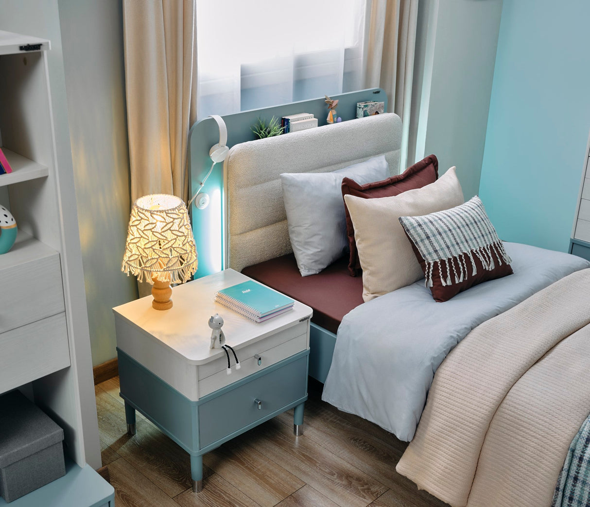 Marin Kids Room Set (Twin Bed & Study Desk & Nightstand) from Furnia - Luna Furniture