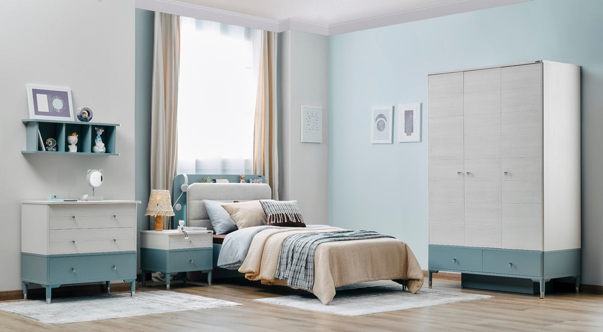 Marin Kids Room Set (Twin Bed & Study Desk & Nightstand) from Furnia - Luna Furniture