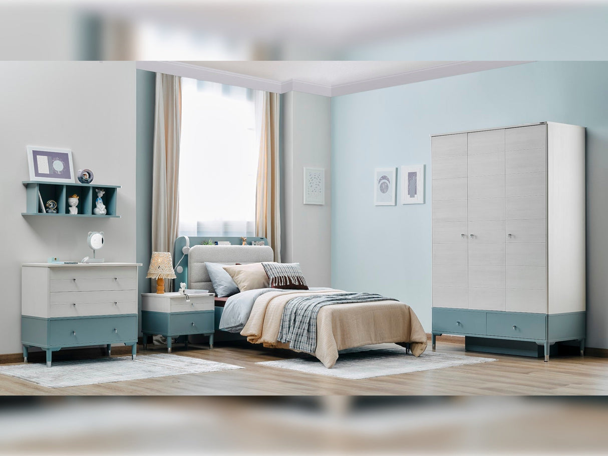 Marin Kids Room Set (Twin Bed & Study Desk & Nightstand) from Furnia - Luna Furniture