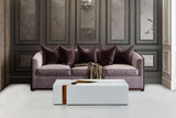 Dream Glass White/Gold 3-Piece Coffee Table from Nova Furniture - Luna Furniture