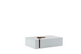 Dream Glass White/Gold 3-Piece Coffee Table from Nova Furniture - Luna Furniture