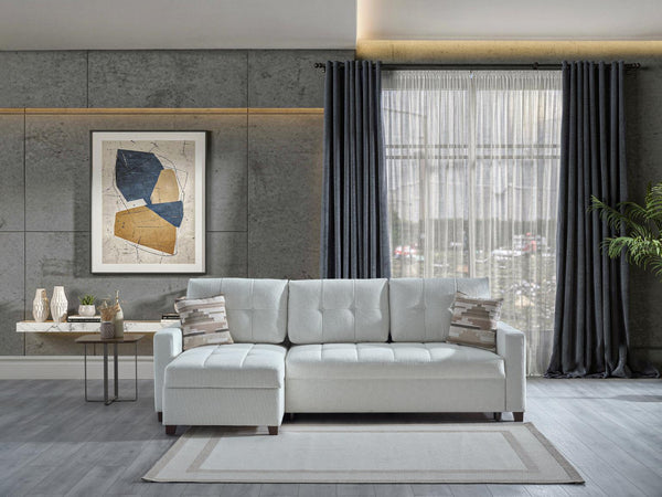 Mocca Niva White Sectional