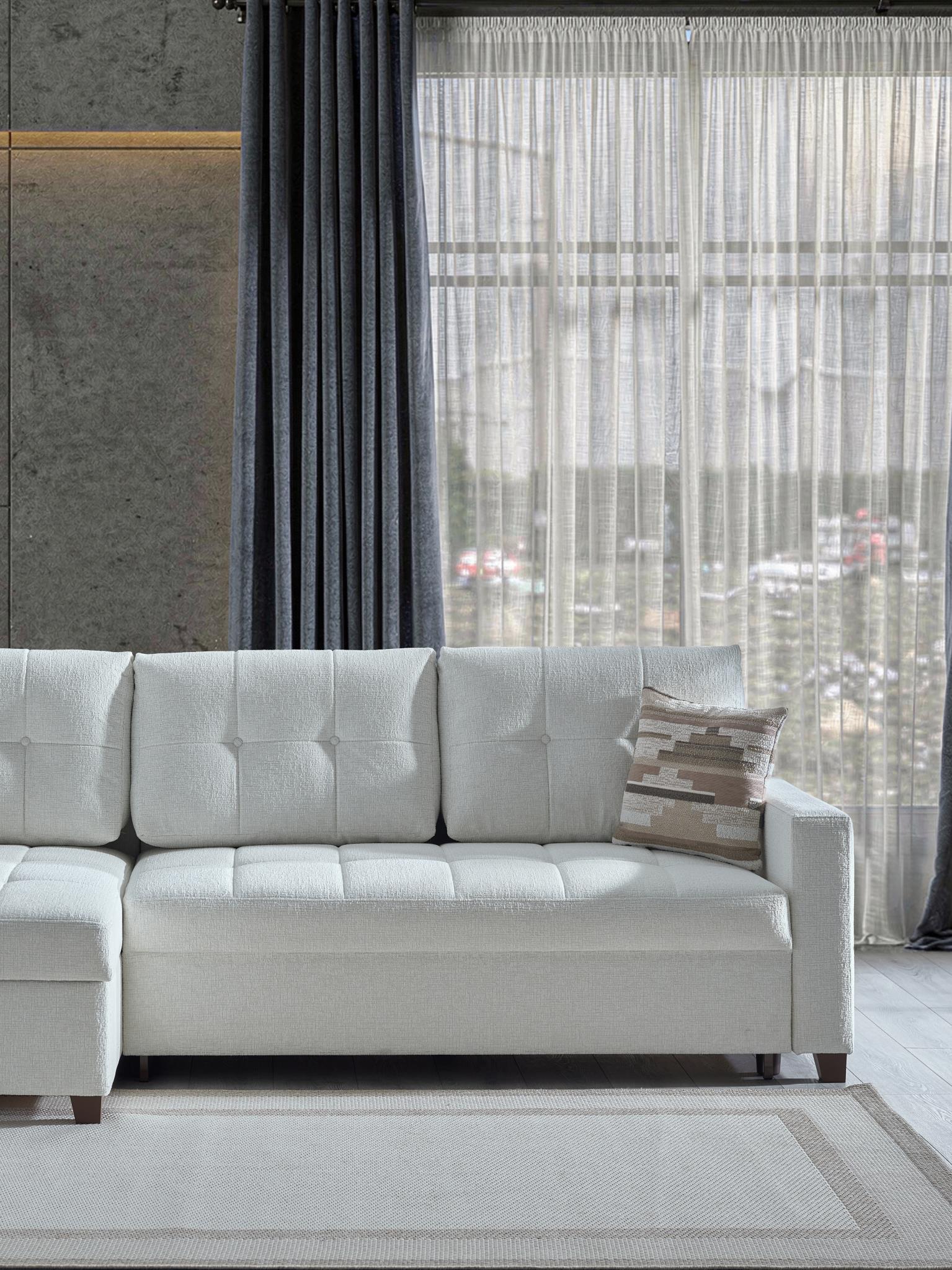 Mocca Sectional (niva White) from Bellona - Luna Furniture