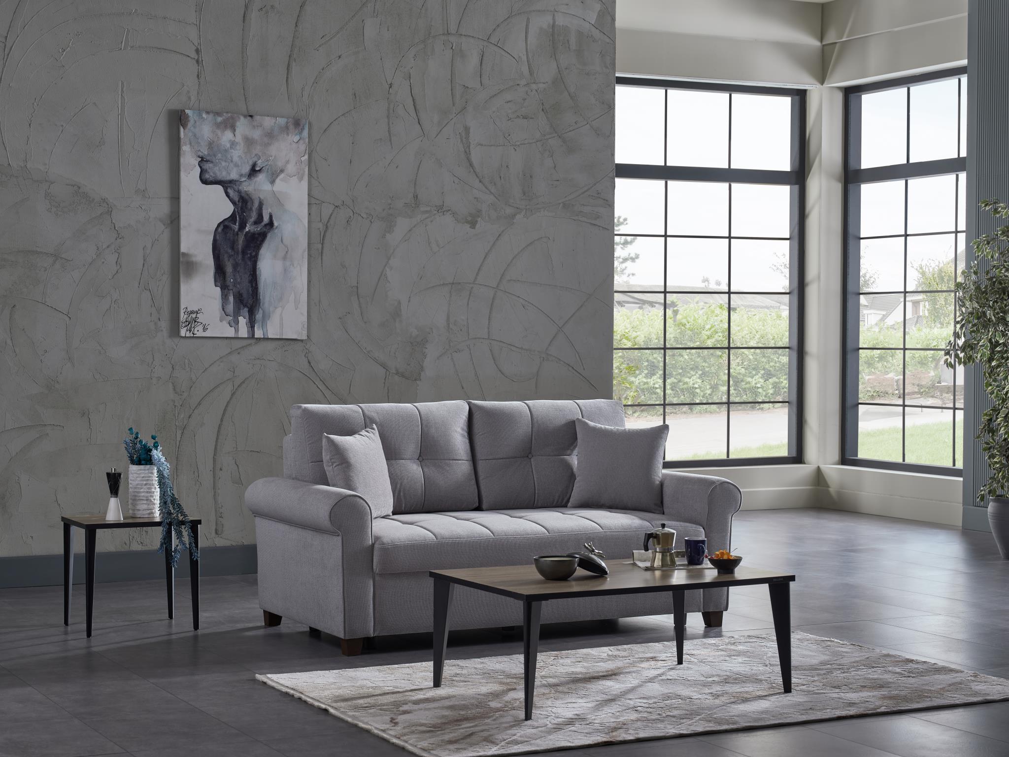 Mocca Koopsi Gray Sleeper Sofa from Bellona - Luna Furniture