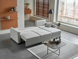 Mocca Zigana Cream Reversible Storage Sleeper Sofa Chaise from Bellona - Luna Furniture