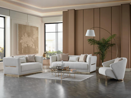 Monroe Merit Cream Living Room Set from Bellona - Luna Furniture