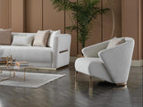Monroe Merit Cream Loveseat from Bellona - Luna Furniture