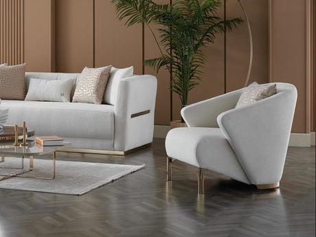 Monroe Merit Cream Loveseat from Bellona - Luna Furniture