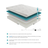 MT-G10ET White 10" TWIN XL GEL-INFUSED MEMORY FOAM MATTRESS from Homelegance - Luna Furniture