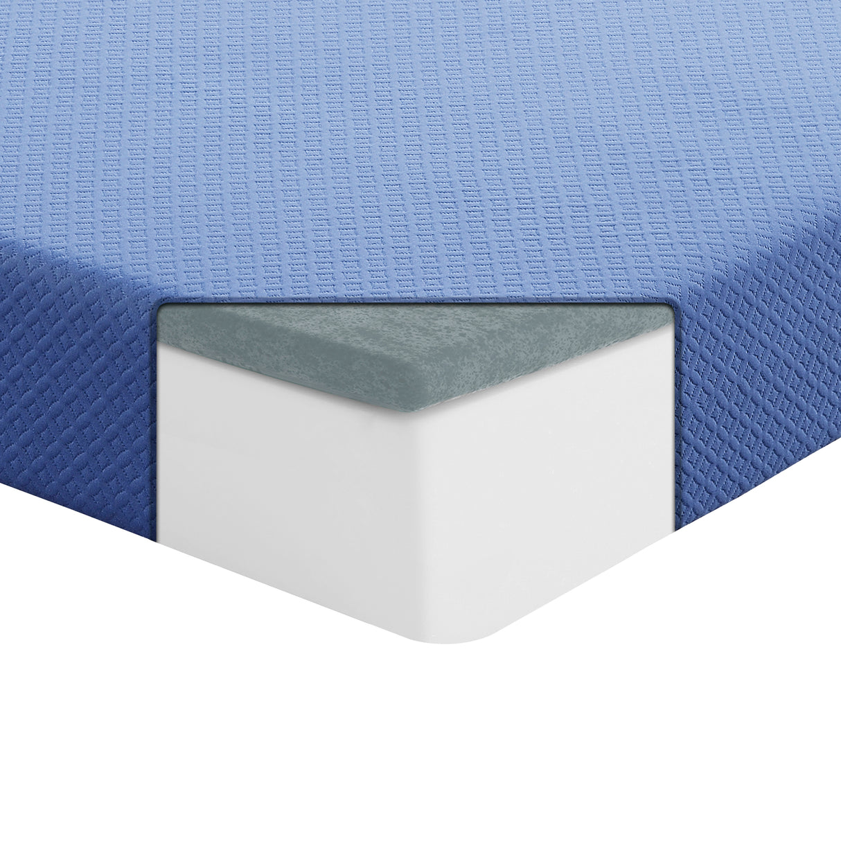 MT-PG07BLT 7" Blue Twin Gel-Infused Memory Foam Mattress Set from Homelegance - Luna Furniture