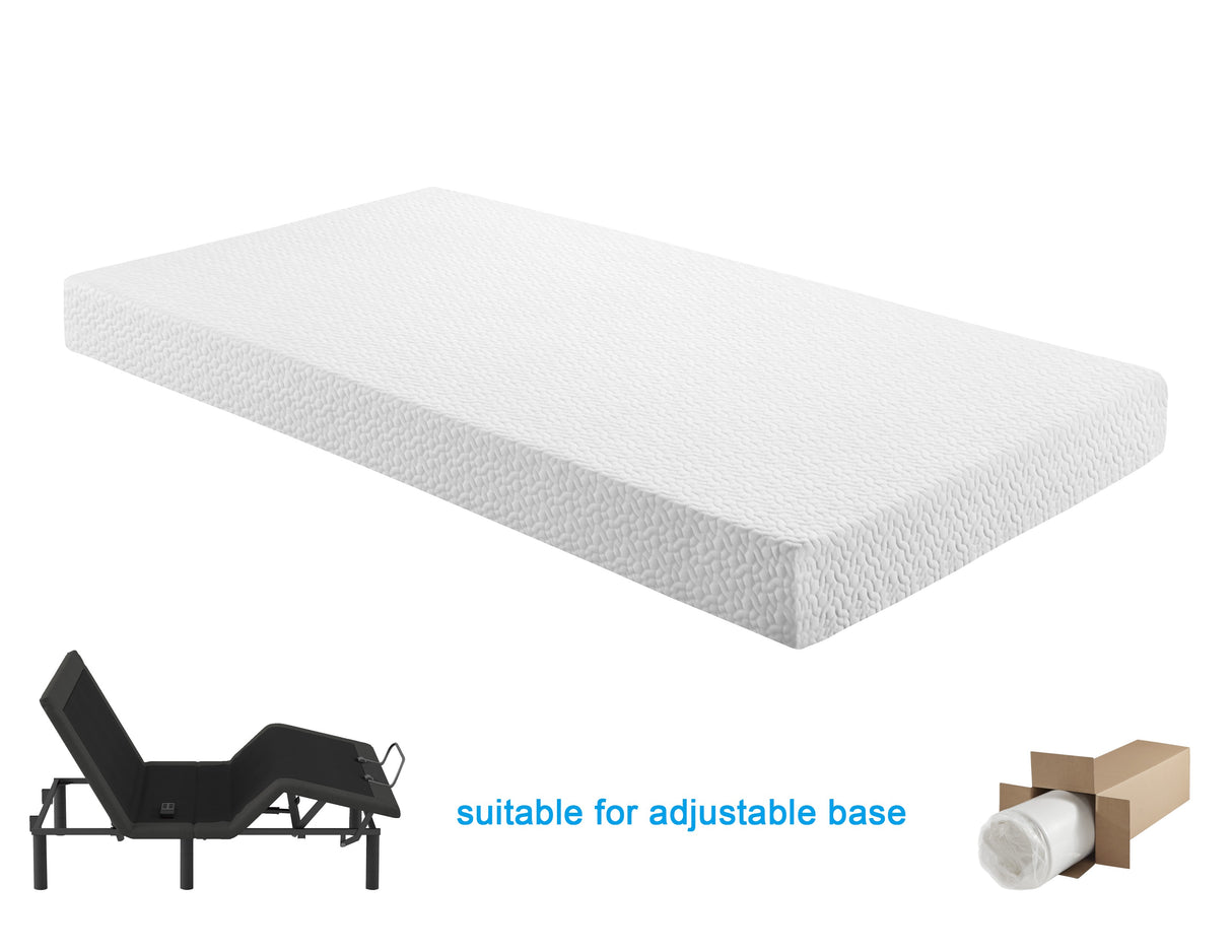 MT-G10ET White 10" TWIN XL GEL-INFUSED MEMORY FOAM MATTRESS from Homelegance - Luna Furniture