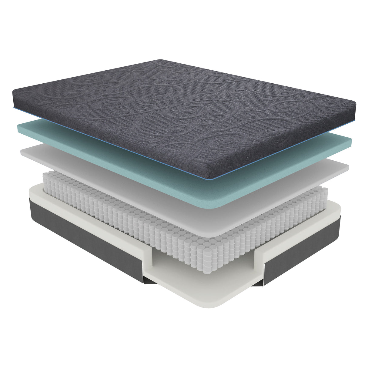 MT-H11ET*2 11" Split Eastern King Gel-Infused Memory Foam Hybrid Mattress(2-Piece) from Homelegance - Luna Furniture