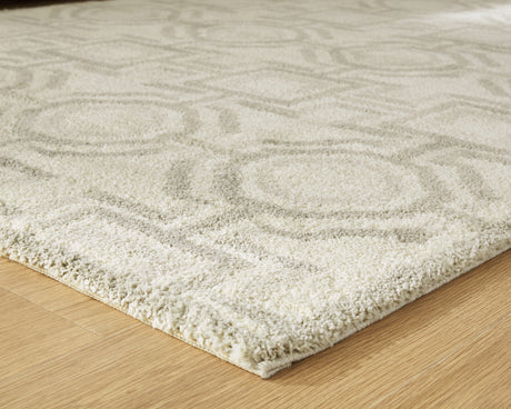Maconville Ivory/Gray Large Rug from Ashley Furniture - Luna Furniture