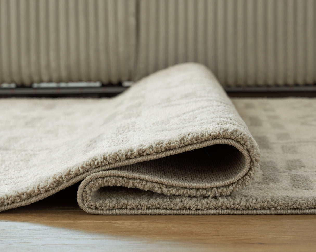 Maconville Ivory/Gray Large Rug from Ashley Furniture - Luna Furniture