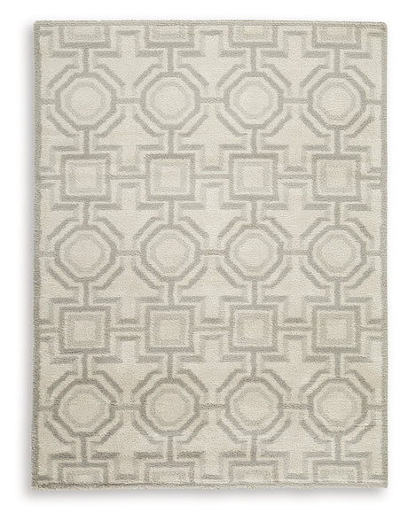Maconville Ivory/Gray Medium Rug from Ashley Furniture - Luna Furniture
