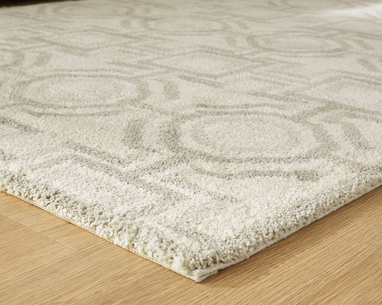 Maconville Ivory/Gray Medium Rug from Ashley Furniture - Luna Furniture
