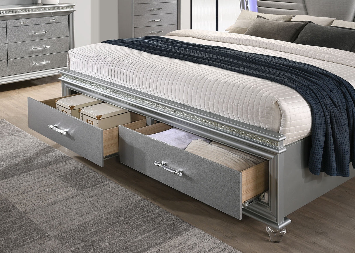 Maddie Silver Queen Bed from Furniture of America - Luna Furniture