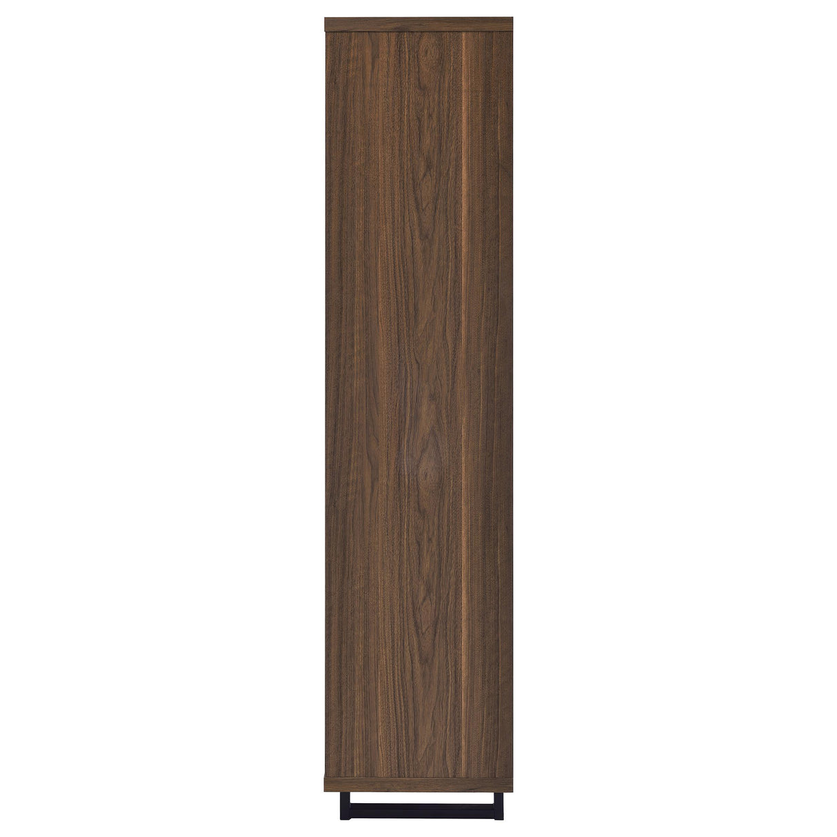 Maddox Walnut 71-inch 3-Shelf Cabinet Bookcase from Coaster - Luna Furniture
