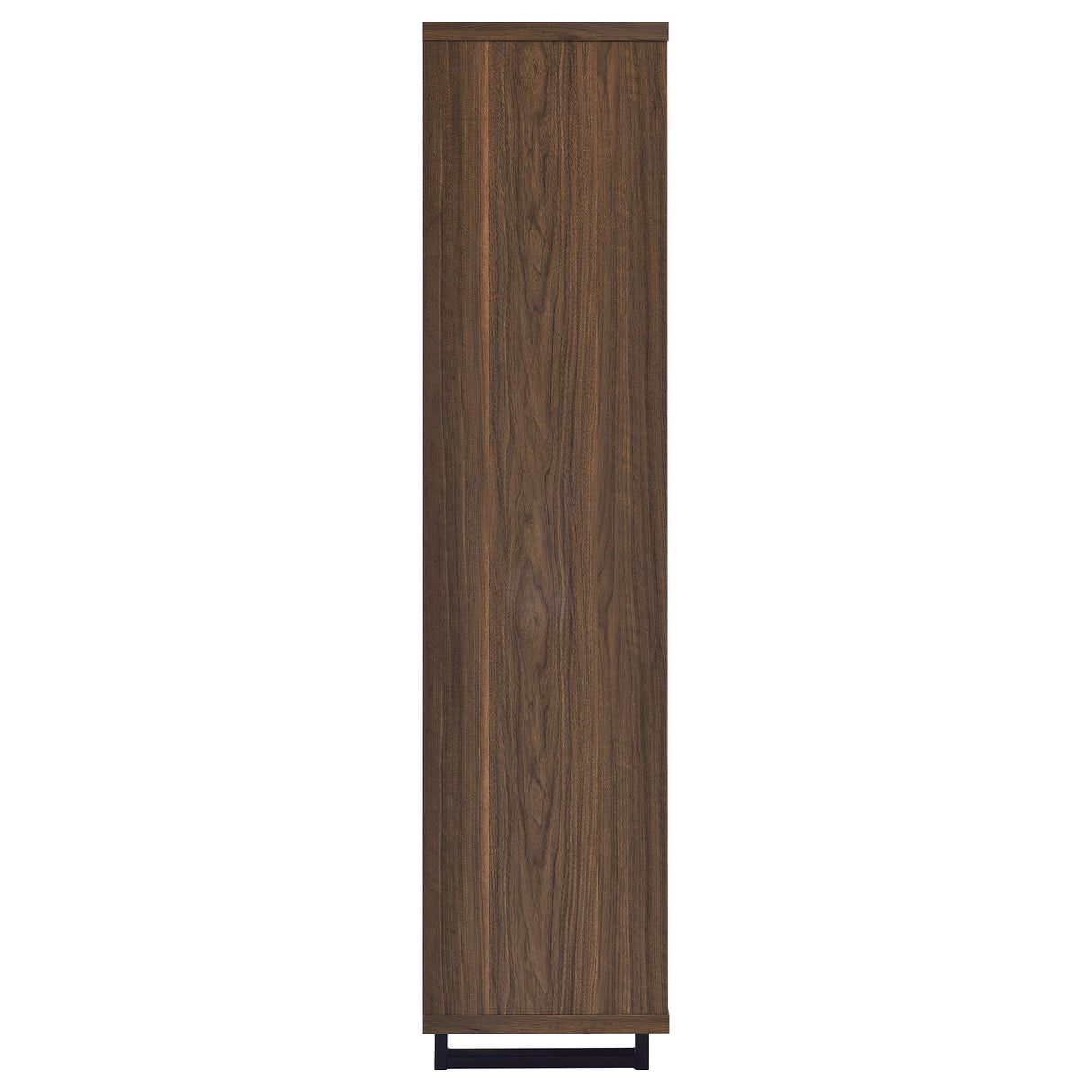 Maddox Walnut 71-inch 3-Shelf Cabinet Bookcase from Coaster - Luna Furniture