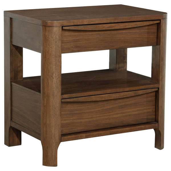 Maderia Walnut 2-Drawer Nightstand