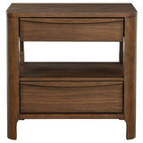 Maderia Walnut 2-Drawer Nightstand from Coaster - Luna Furniture