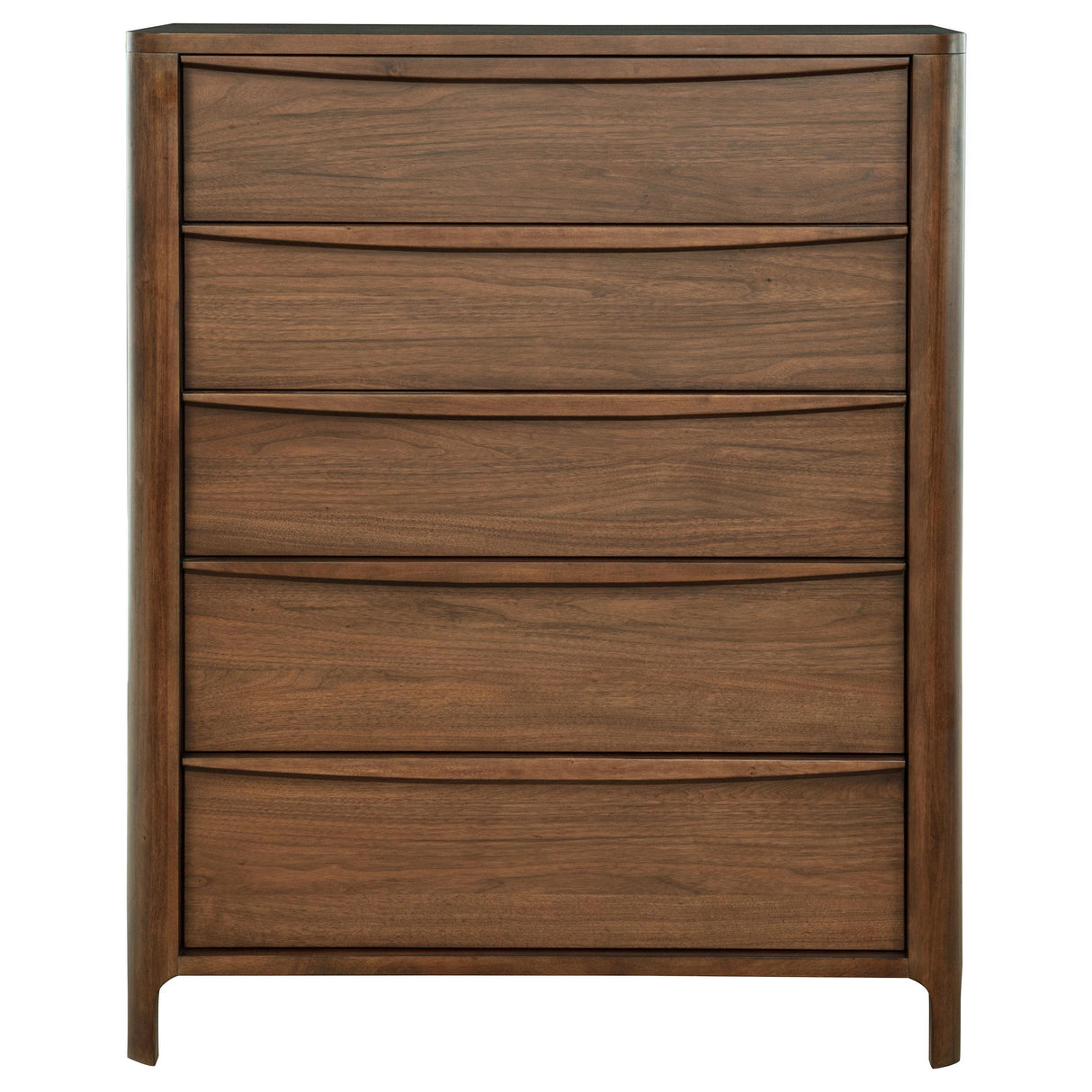 Maderia Walnut 5-Drawer Chest from Coaster - Luna Furniture