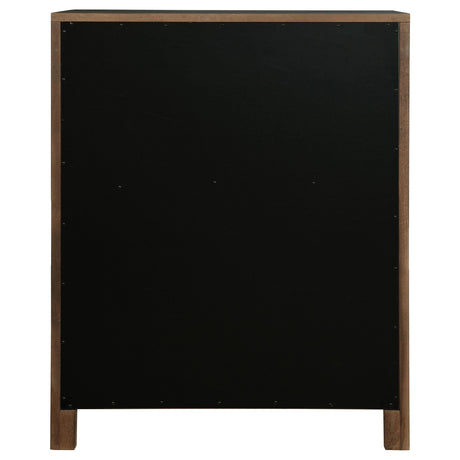 Maderia Walnut 5-Drawer Chest from Coaster - Luna Furniture