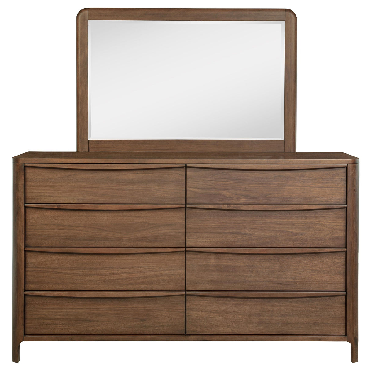 Maderia Walnut 8-Drawer Dresser and Mirror from Coaster - Luna Furniture