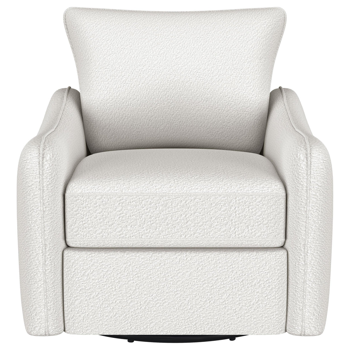 Madia Vanilla Upholstered Slope Arm Swivel Club Chair from Coaster - Luna Furniture