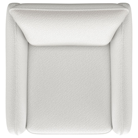 Madia Vanilla Upholstered Slope Arm Swivel Club Chair from Coaster - Luna Furniture