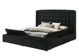 Madonna Black King Storage Platform Bed from Happy Homes - Luna Furniture