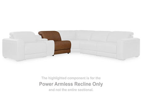 Magic Man Caramel Power Armless Recliner from Ashley - Luna Furniture