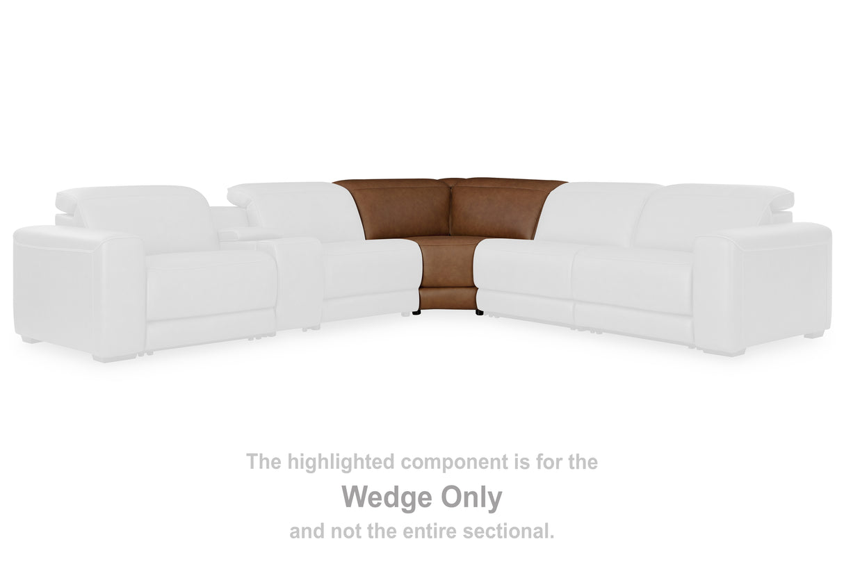 Magic Man Caramel Wedge from Ashley - Luna Furniture