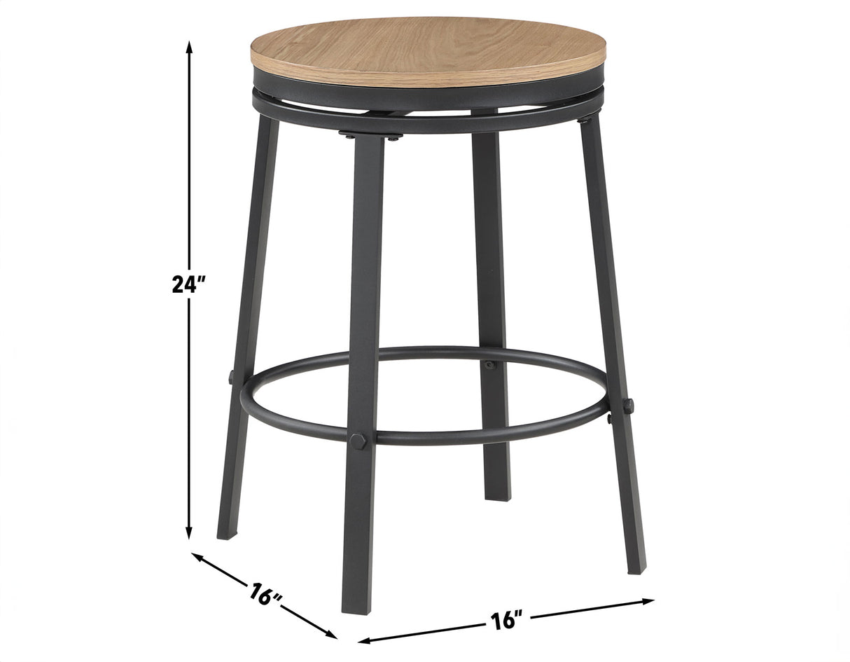 Magnolia 24″ Backless Counter Stool, Swivel, Set of 2 from Steve Silver - Luna Furniture