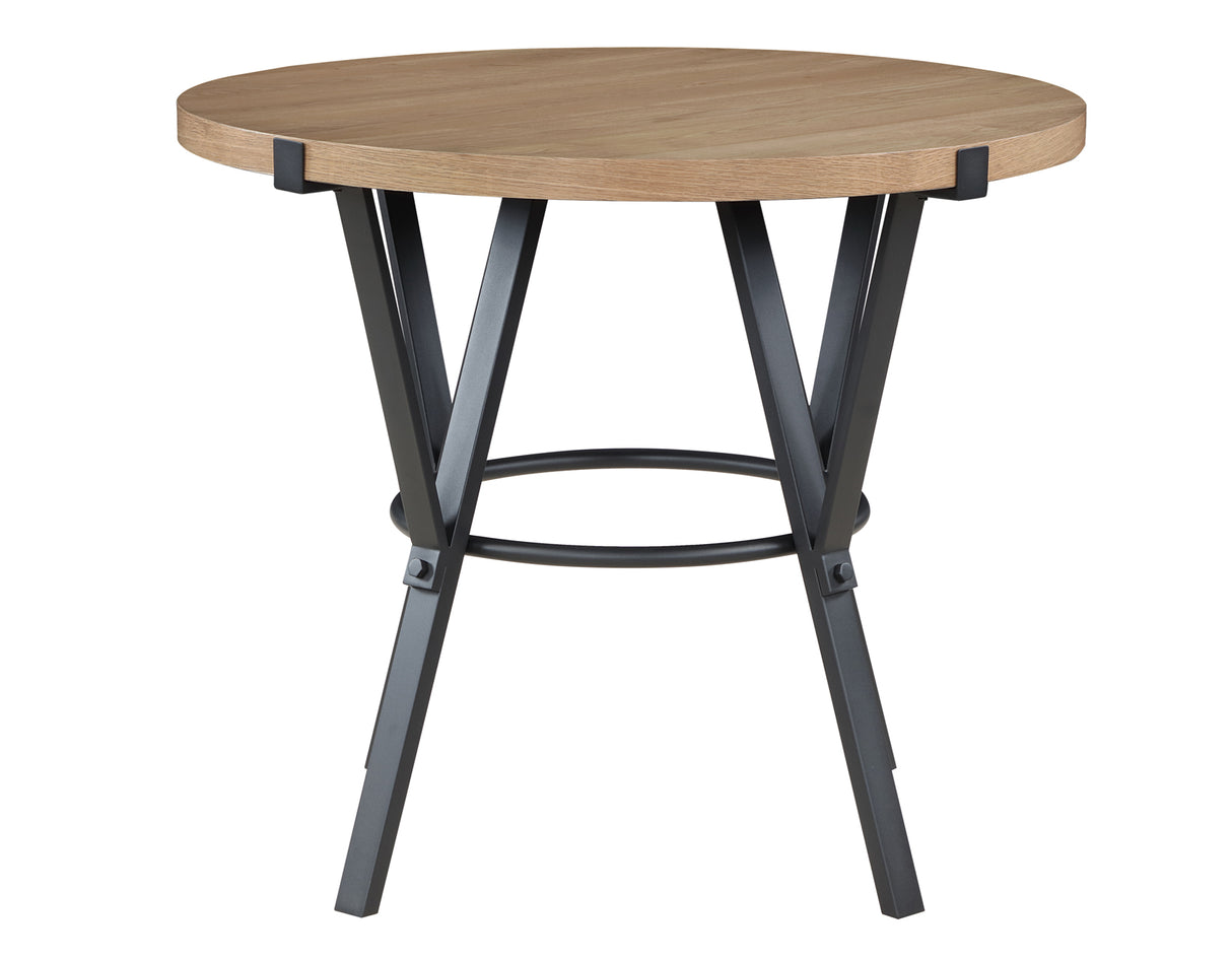 Magnolia 42-inch Round Counter Table, Black and Sand from Steve Silver - Luna Furniture