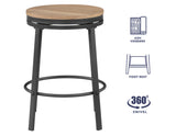 Magnolia Black/Light Sand Round Counter Height Dining Set from Steve Silver - Luna Furniture