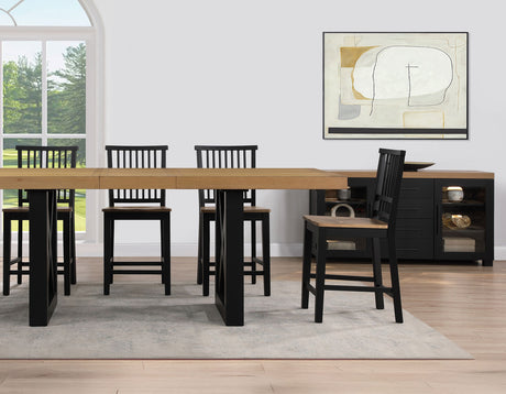 Magnolia 5-Piece 80-96-inch Black Counter Table Dining Set from Steve Silver - Luna Furniture