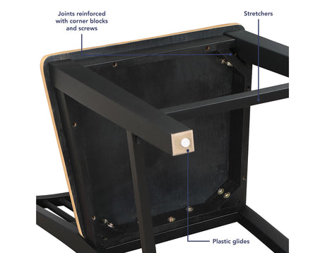 Magnolia 5-Piece 80-96-inch Black Counter Table Dining Set from Steve Silver - Luna Furniture