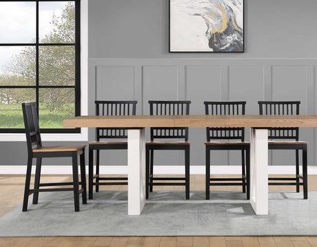 Magnolia Ebony/Natural Counter Height Dining Set from Steve Silver - Luna Furniture