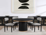 Magnolia 52-inch Round 5-Piece Dining Set, Black from Steve Silver - Luna Furniture