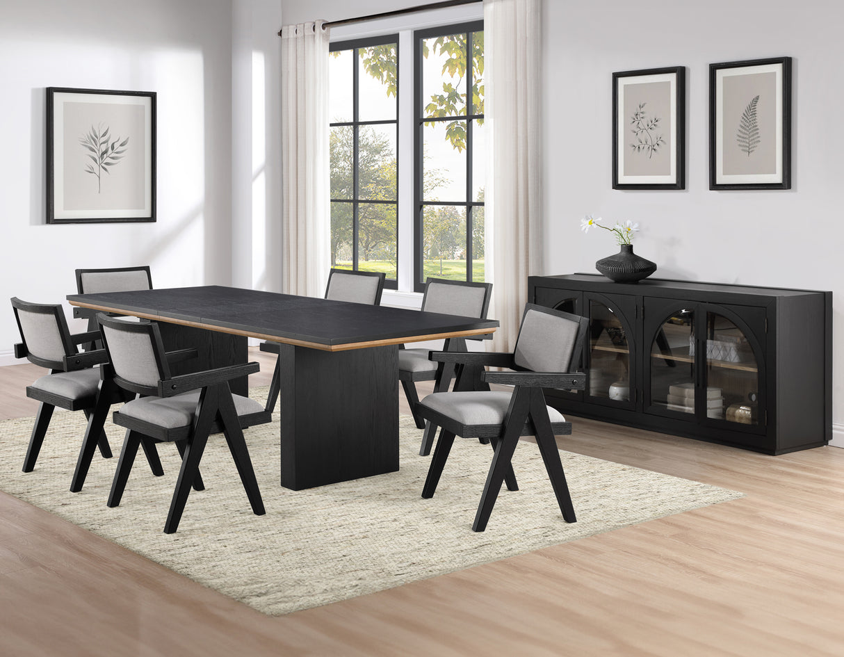 Magnolia 80-96″ Dining Table with 16″ Leaf from Steve Silver - Luna Furniture