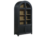 Magnolia Black Curio with Weathered Sand Interior from Steve Silver - Luna Furniture
