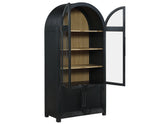 Magnolia Black Curio with Weathered Sand Interior from Steve Silver - Luna Furniture