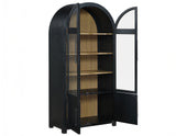 Magnolia Black Curio with Weathered Sand Interior from Steve Silver - Luna Furniture