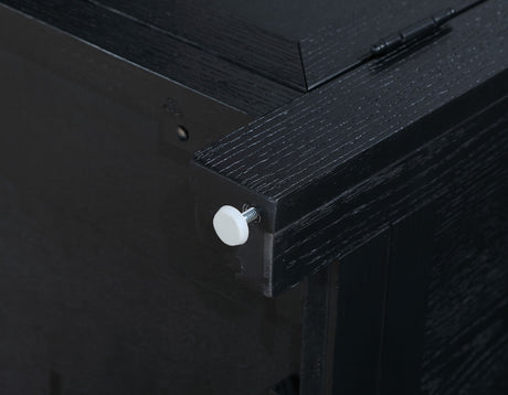 Magnolia Black Curio with Weathered Sand Interior from Steve Silver - Luna Furniture