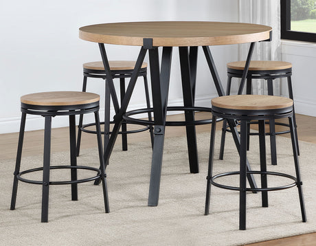 Magnolia 5-Piece 42″ Round Counter Dining Set from Steve Silver - Luna Furniture