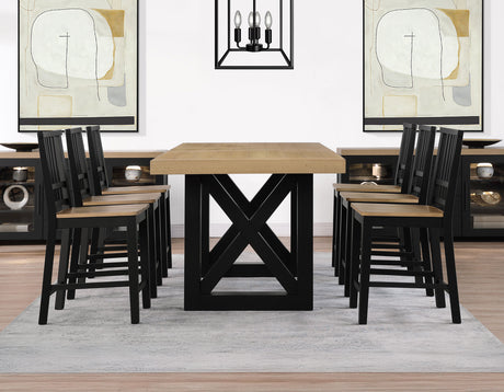 Magnolia 5-Piece 80-96-inch Black Counter Table Dining Set from Steve Silver - Luna Furniture