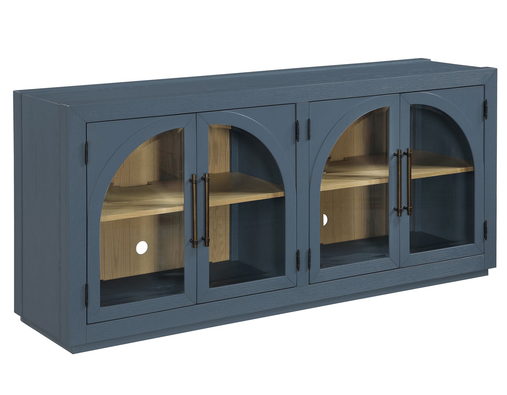 Steve Silver Magnolia Cathedral Doored Server, Dusty Blue Finish
